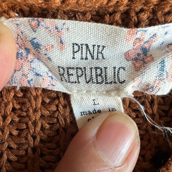 Pink Republic Rust Knit Cardigan length 30 - Picture 3 of 7